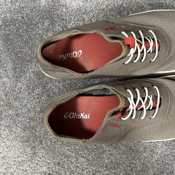 Olukai Nohea Moku 10283-RK13 Mens Size 11 Brown Slip On Casual Shoes Used - Picture 9 of 11